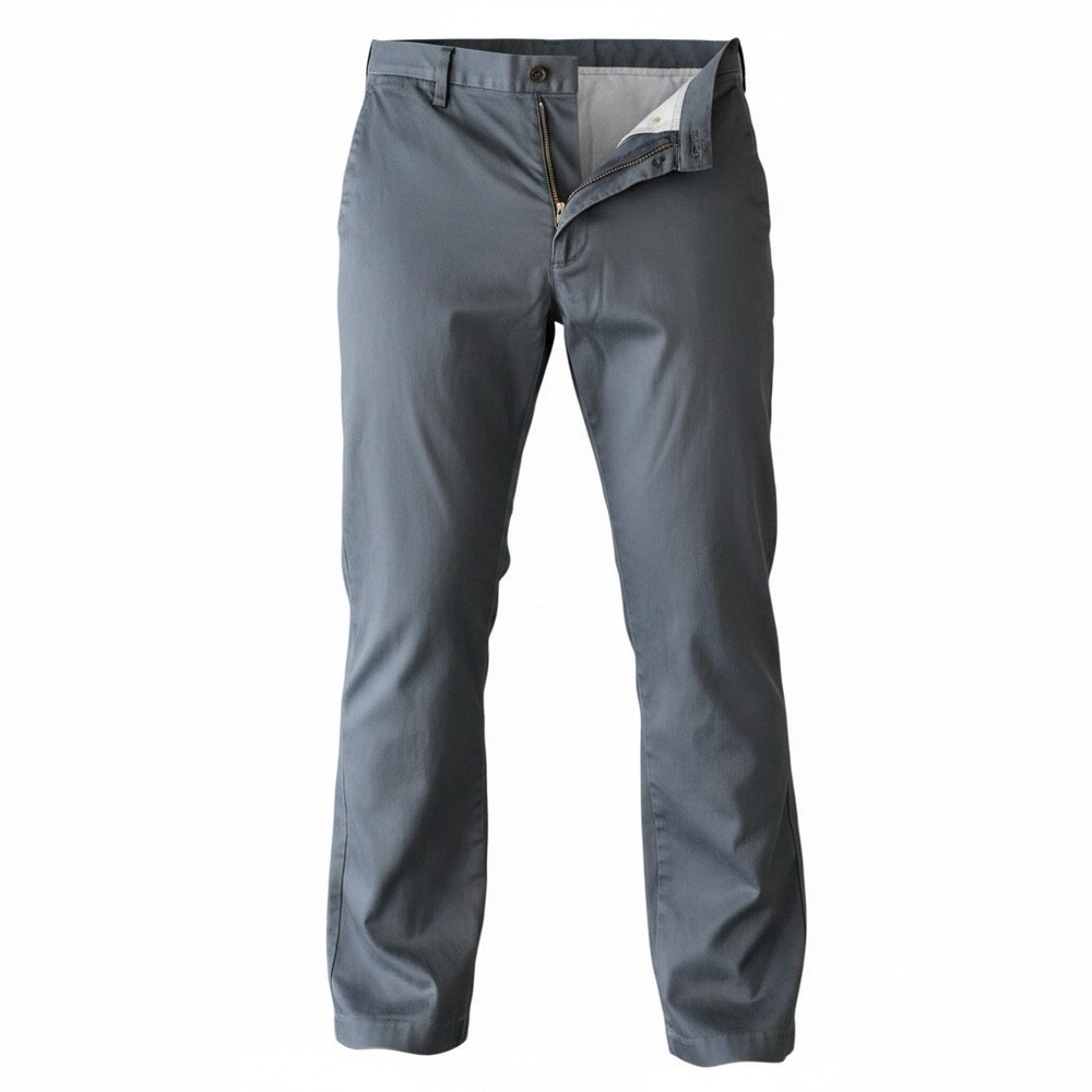 Buttoned Down Men's Relaxed Fit Supima Cotton Chinos 36x34 Gray Slate Stretch